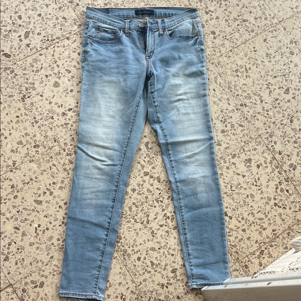 Aeropostale Women's Light Blue Skinny Jeans